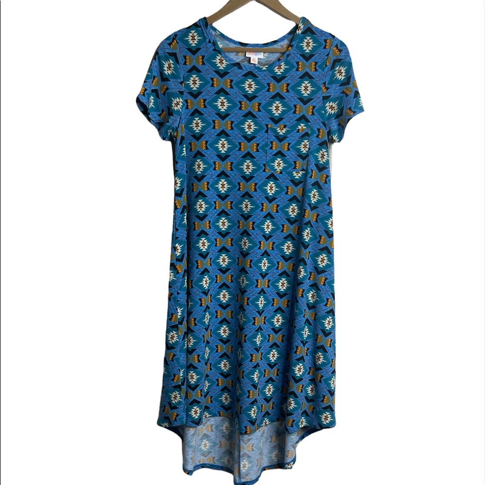 LuLaRoe High Low Swing Dress Tribal Print